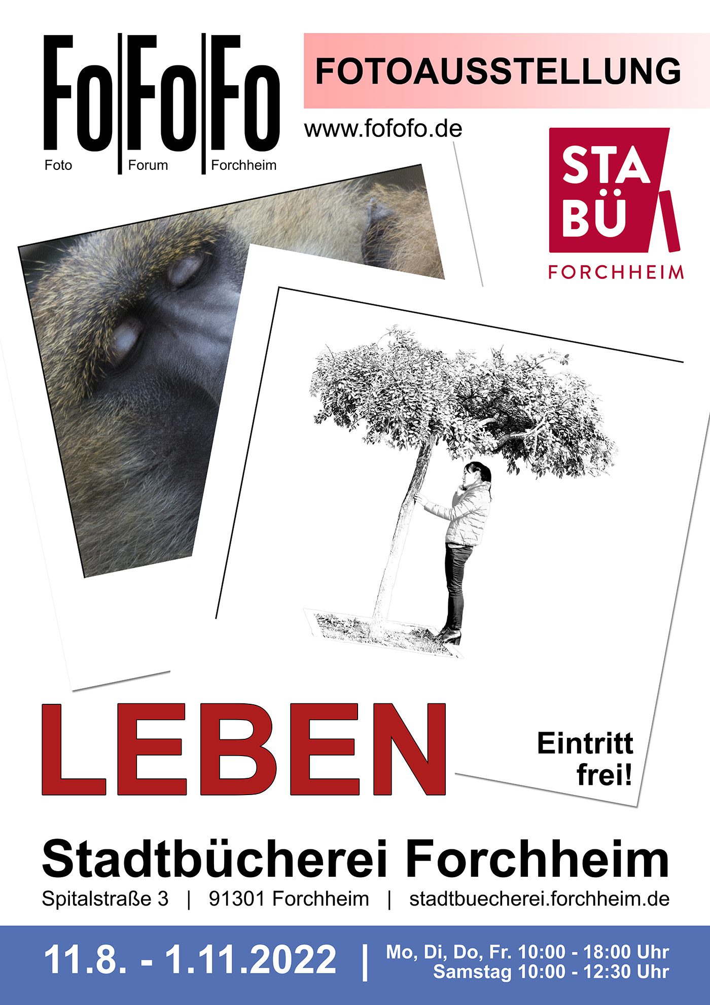 Plakat FoFoFo Fotoausstellung LEBEN